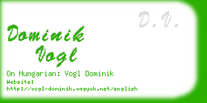 dominik vogl business card